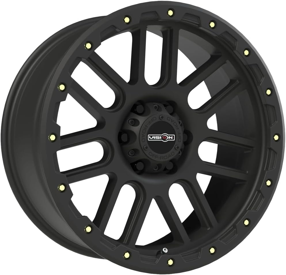 VISION OFF-ROAD NEMESIS Black Wheel with Matte (0 x 9. inches /6 x 139 mm, -12 mm Offset)
