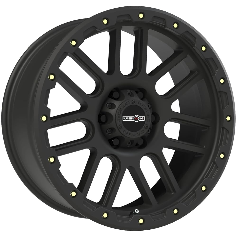 VISION OFF-ROAD NEMESIS Black Wheel with Matte (0 x 9. inches /6 x 139 mm, -12 mm Offset)