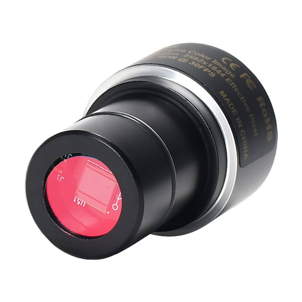 Digital Electronic Eyepiece, 5MP CMOS USB2.0 Microscopio Cámara Digital Electrónica Ocular Free Driver Microscopio Cámara Industrial de Alta Velocidad con Wins 2000 XP WIN7