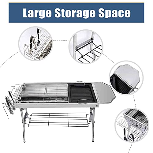 Barbecue en acier inoxydable pliant portable grillade camping rando