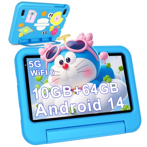 2025 Tablet Niños 7 Pulgadas Android 14, 10GB RAM + 64GB ROM (TF 1TB), WiFi 6, Bluetooth 5.0,...