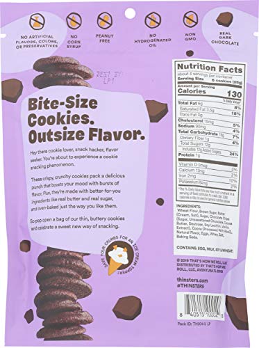Image of Thinsters Cookies, Brownie Batter Cookie Thins, 4 oz Pack (Pack of 2)