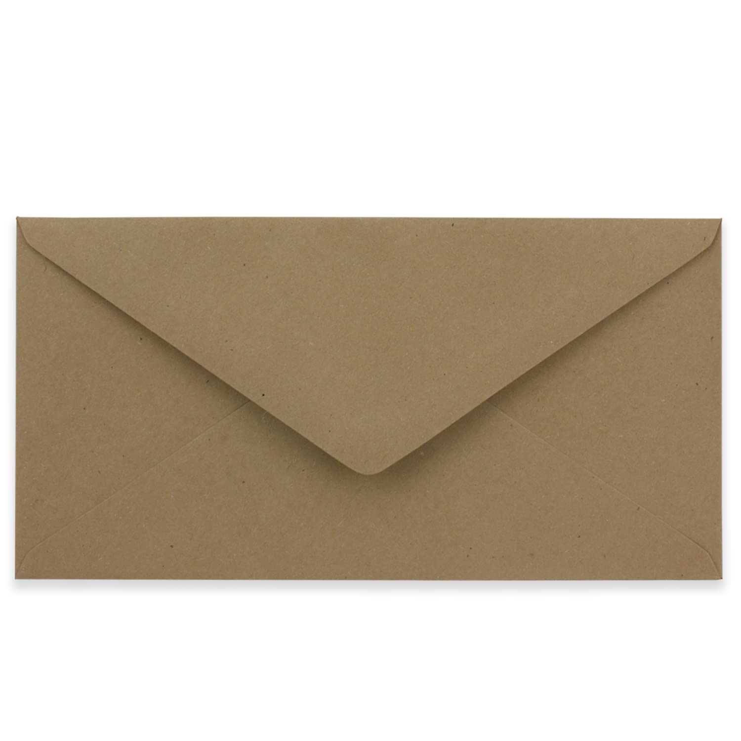 50 x DIN long envelopes, kraft paper sand brown with natural white silk lining, 11x22 cm, 120 g m² - Image 4