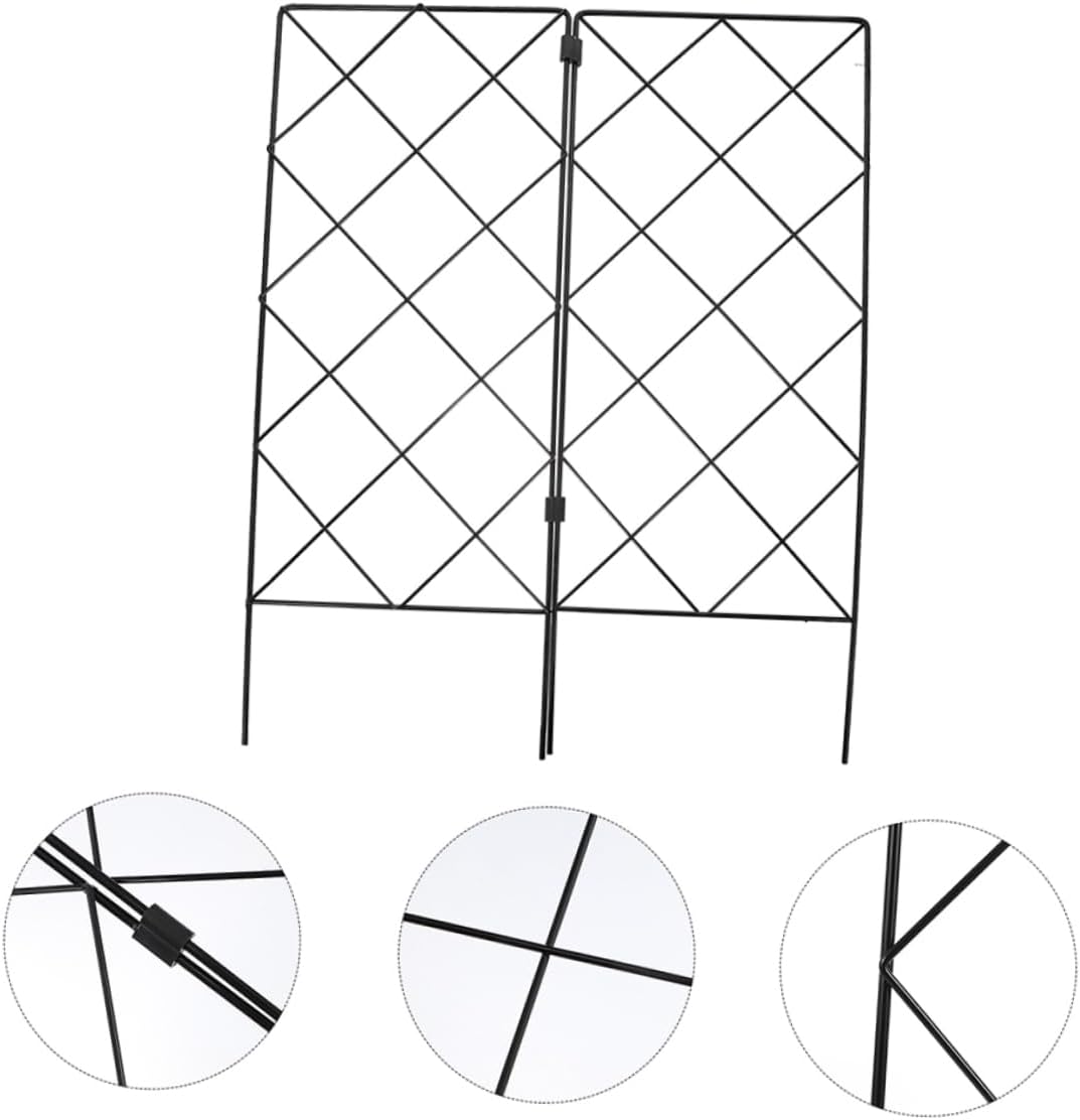 2Pcs Garden Trellis for Climbing Plants Sturdy Folding Plant Support Structure for Vertical Growth of Vines Flowers and Vegetables