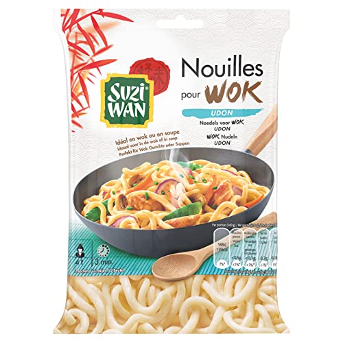 SUZI WAN Nouilles Japonaises précuites Udon pour Wok 400 g