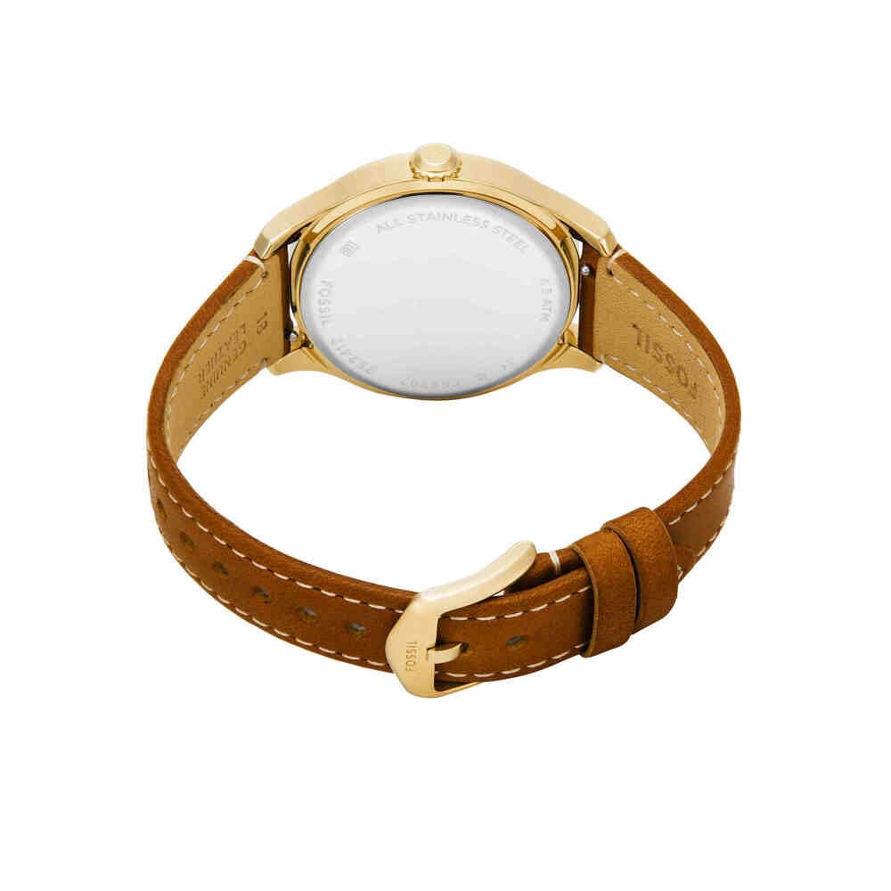 FOSSIL Gilmore Uhr für Damen, Quarz DREI Zeiger Datumswerk mit Edelstahl oder Lederarmband