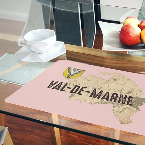 Set de table rose Val de Marne 94 en liège grand format lot de 4 napperons - 6