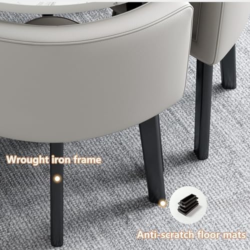 Modern Conference Table Set with 4 Chairs, Perfect for Meeting Rooms & Dining Areas - Stylish Negotiation Table for Office & Home Use