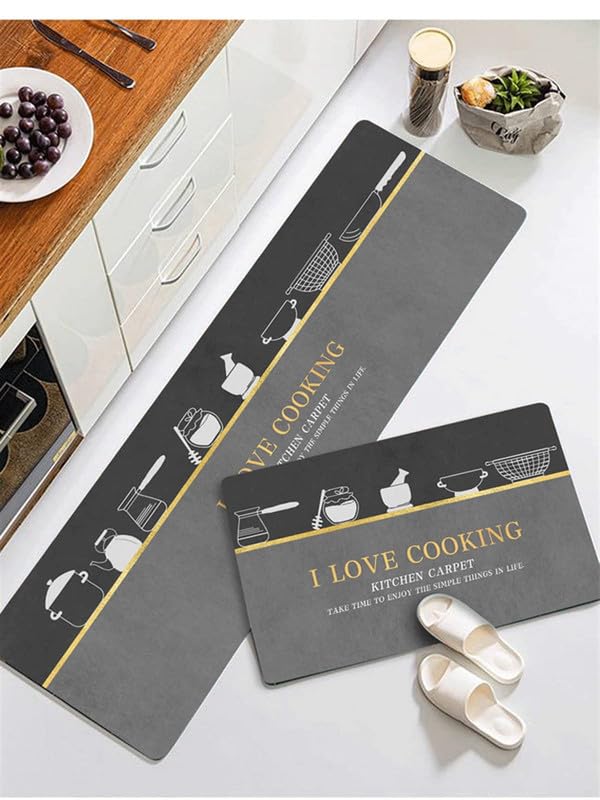 KGS Kitchen Mats, Waterproof Memory Foam Kitchen Rugs, Standing Desk Mat Floor Mats, Comfort Runner Rug Carpets for Kitchen Floor, Sink(1 Set) offers donot miss