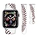Baseball Watch Band Red and White Sports Smartwatch bands Compatible with Watch 38mm 40mm 41mm Soft Silicone Strap Replacement for Series 7/6/5/4/3/2/1/SE