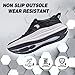 Women's Orthopedic Fashion Sneakers: Comfort High Arch Orthotic Swollen Feet Pain Relief Plantar Fasciitis Sneakers, Supportive Trip Exploration Training Running Walking Shoes Black Size 8