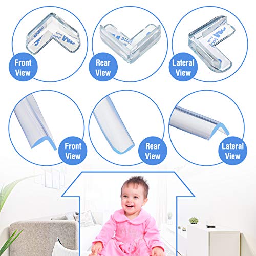 image for Corner Guards Baby Proof,CAMTOA Furniture Edge Corner Protector Clear 