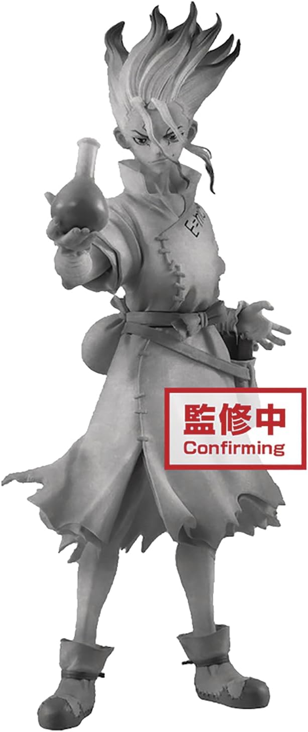 Banpresto Dr.Stone Figure of Stone World GEN ASAGIRI&SENKU ISHIGAMI(B:SENKU ISHIGAMI), Multiple Colors (BP17186)