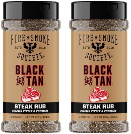 Fire & Smoke Society Black & Tan BBQ Steak Rub Beef Seasoning