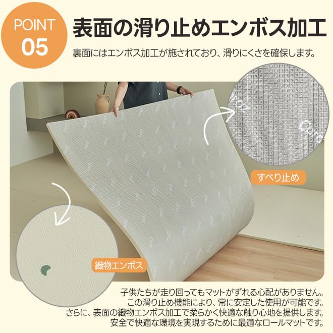 Miniatura 6 de Tapete enrollable de 58 pulgadas de grosor, 36 pies cuadrados para bebés y niños, tapete de juego para habitación completa, fácil de instalar,