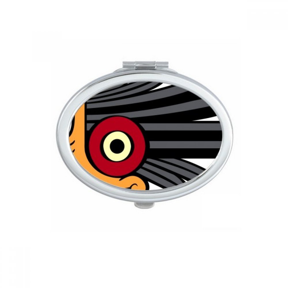 Miroir de poche portable mignon petit miroir de maquillage compact ovale indien