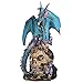 Design Toscano QS91653 Dragon Assassin on Skull Gothic Decor Statue Figurine, 7 Inch, Full Color