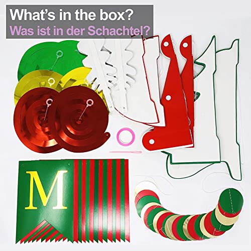 Éventail de Noël pliable en papier suspension légère gain de place - 4