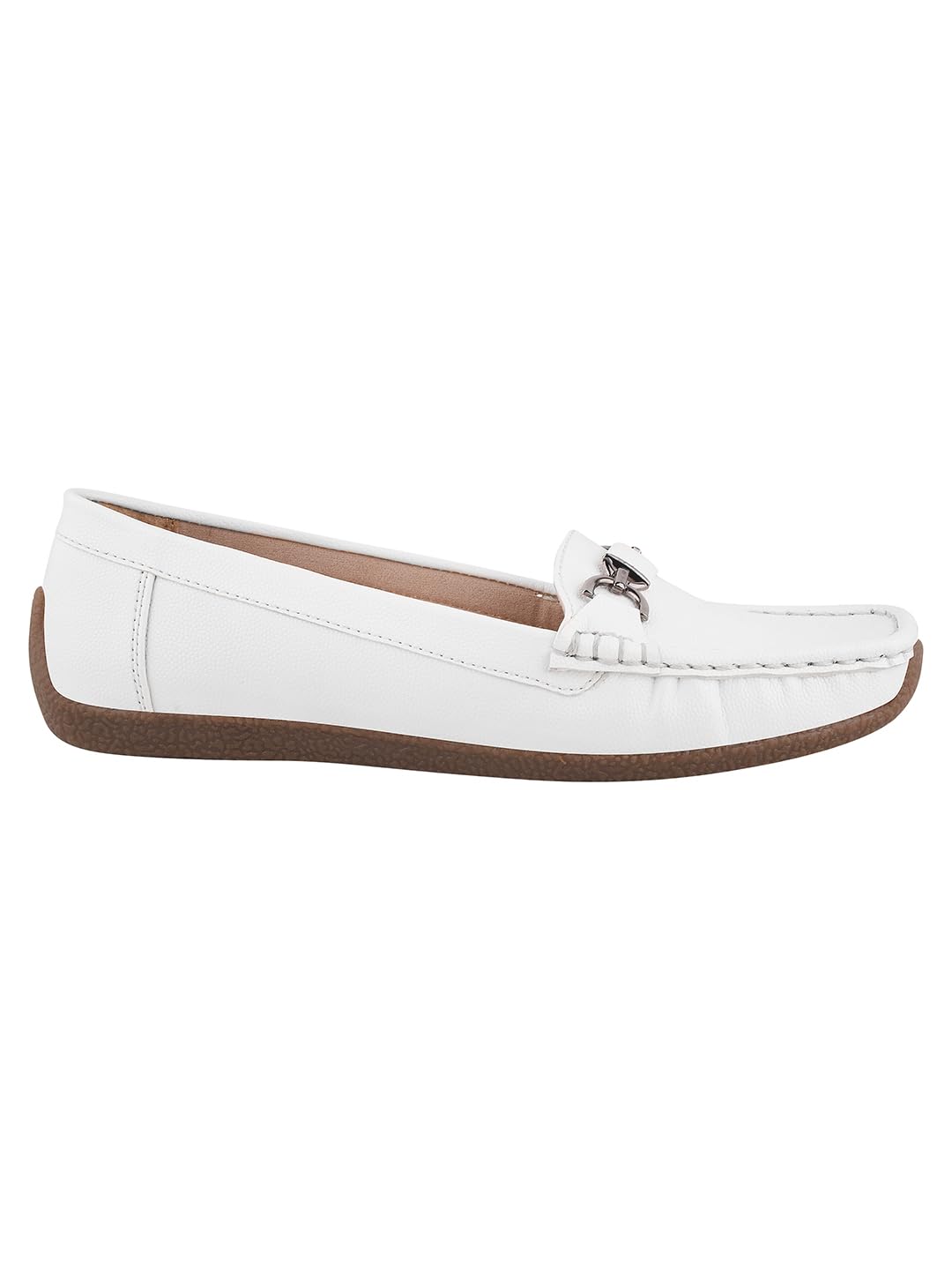 stylestry Women's Loafers Slip-On Comfortable Casual Flats | Soft Sole Driving Shoes with Metal Buckle | Lightweight Daily Footwear Moccasins-picture-46