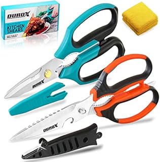 DUROX Kitchen Scissors (2 PC Set), Heavy Duty Kitchen Shears to cut poultry