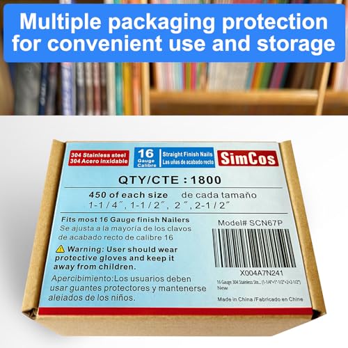 Simcos 16 Gauge 304 Stainless Steel Straight Finish Nails thumb #4