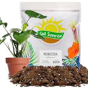Soil Sunrise Monstera Houseplant Potting Soil Mix (12 Quarts) Custom Blend for Growing and Repotting