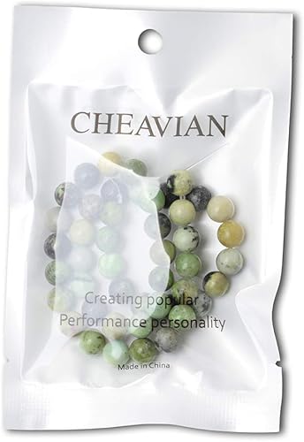 Miniatura 10 de 35 cuentas redondas sueltas de jade africano natural de 0.394 pulgadas (0.394 in) para hacer joyas y manualidades, 1 cuerda de 15 pulgadas