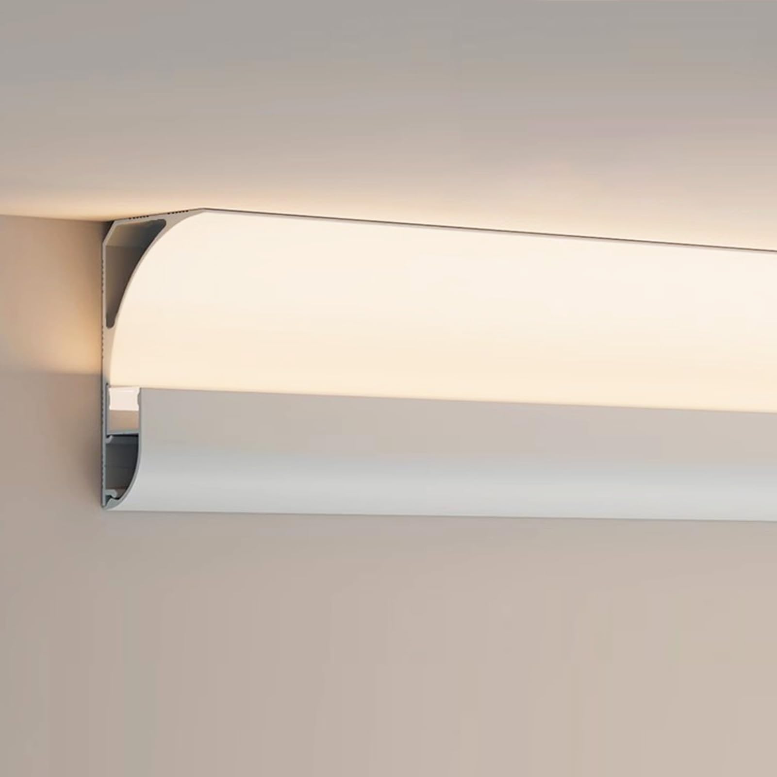 PULaif Ceiling Cornice Coving, LED Cornice Molding Channel For Indirect Lighting Multiple Lengths(20 m/65.6 ft)