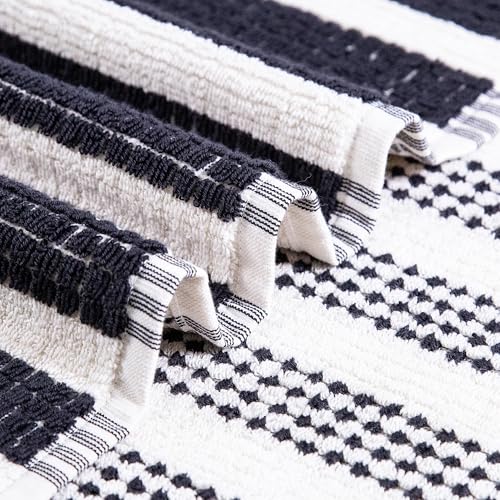 Image of MYTRIDENT Symphony of Threads Towel, 6Pc Set (2 Bath - 75 cm x 150 cm, 4 Hand - 40 cm x 60 cm), 100% Cotton, 625 GSM, Quorra-Orris