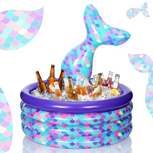 Bencailor-1-Pcs-Mermaid-Tail-Inflatable-Cooler-Dark-Purple Bencailor 1 Pcs Mermaid Tail Inflatable Cooler, Dark Purple - Image 1