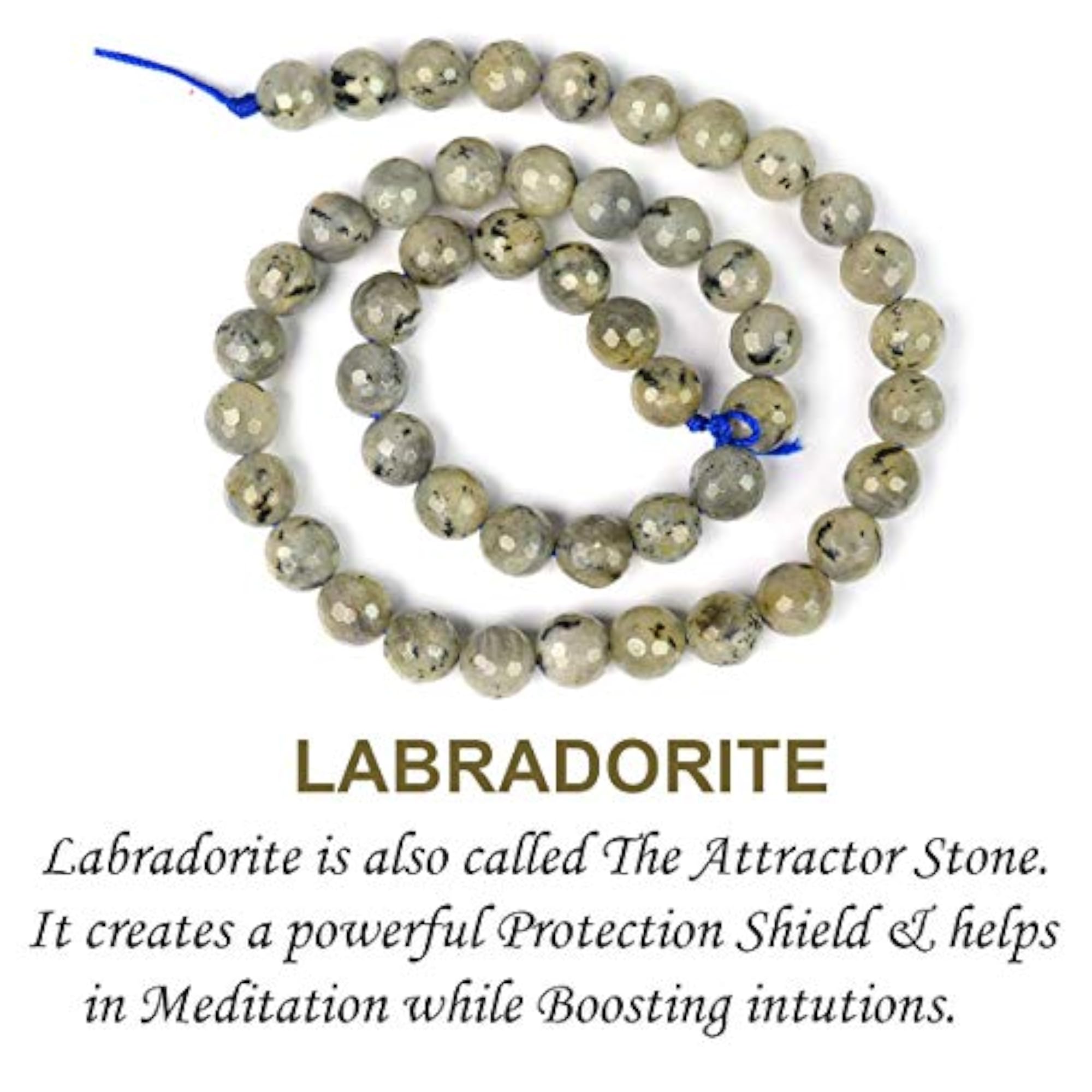 Labradorite 8mm Faceted Loose Stone Beads
