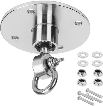 Speed Bag Swivels Boxing Bag Metal Bracket Multi-Direction Speedbag Swivel Equipment for Training Boxing Silver Swivel Ceiling Hook