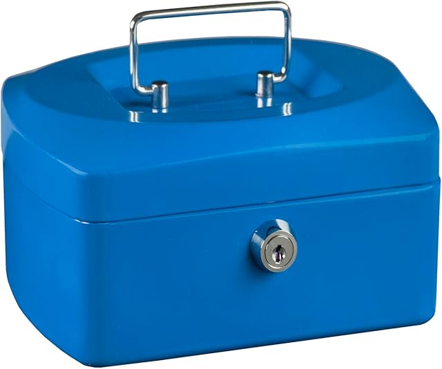 Idena 50027 - Kasa 6", rozmiar 155 x 120 x 90 mm, kolor niebieski, 1 szt.