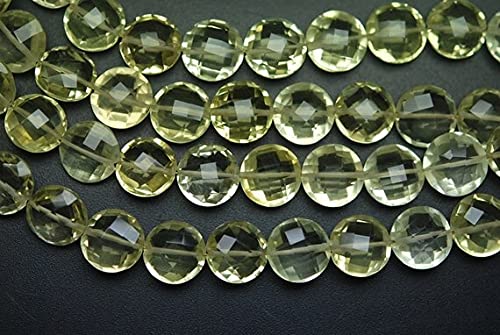 Quartz Citron naturel perles briolettes facettées 12mm pour bijoux DIY