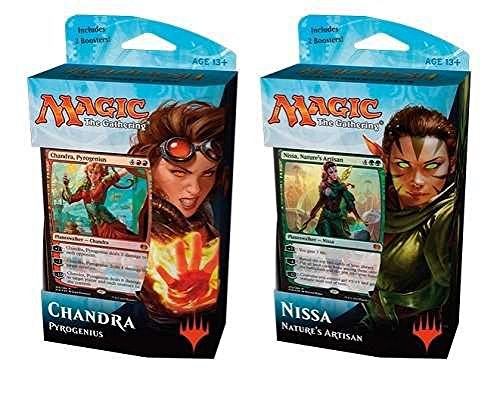 Magic Kaladesh Chandra and Nissa Planeswalker 60-card Decks with 4 Booster Packs