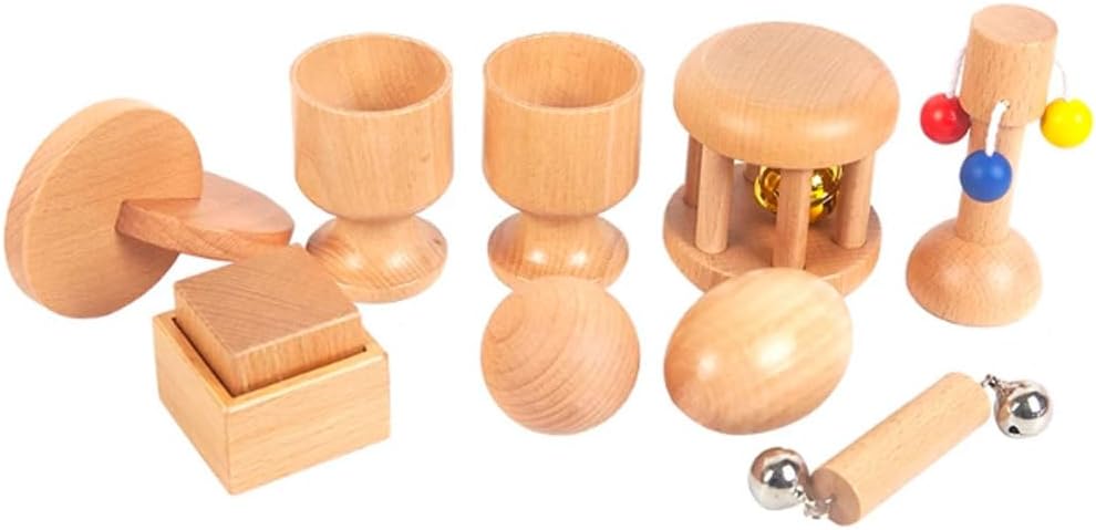 Montessori Wooden Grasping Toys Cube Egg Sphere-Shaped Cup Early Education and Intelligence Practice