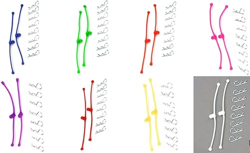 Miniatura 3 de Du-Bro Retenedor de cuerpo Klip, con accesorios de goma, para automóviles y camiones a control remoto, paquete de 2, verde lima