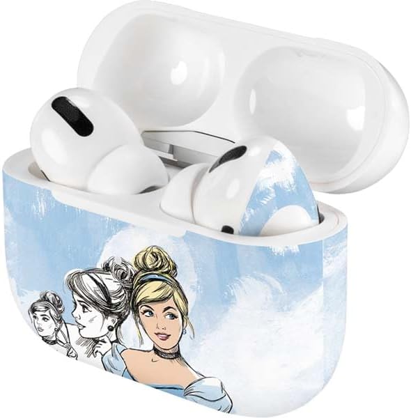 Skinit Decal Audio Skin Compatible with Apple AirPods Pro - Officially Licensed Disney Princess Cinderella Sketch Design