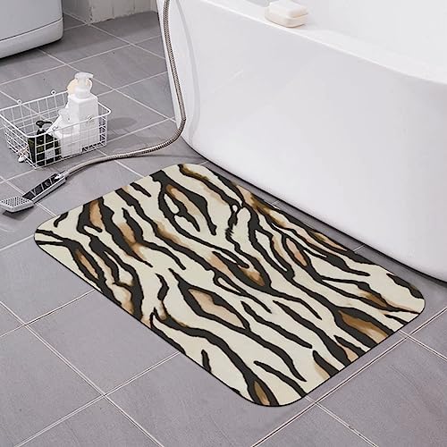 Tapis de bain antidérapant absorbant léopard en diatomée