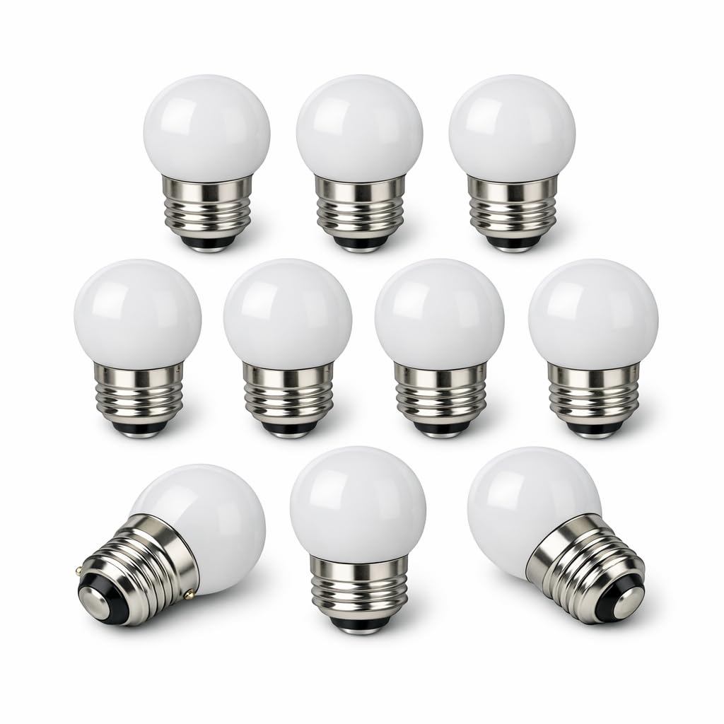 Swan Lightbulbs Pearl Led Golfball Bulb, E27 Edison Screw, 1.5W, Warm White 830, 240V, Pack Of 10