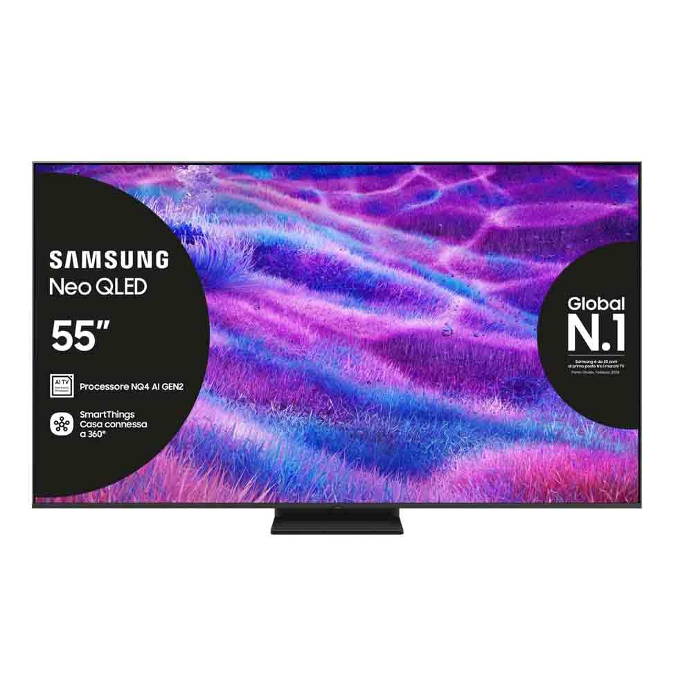 Samsung Smart TV 55'' QE55QN83FAUXZT Neo QLED 4K Mini LED, NQ4 AI Gen2 Processor, 4K AI Upscaling, AI Customization Mode, Dolby Atmos & OTS Lite, Simple Chamfer Design, 2025