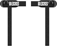 Vista 3 de Ekkovision Correas de levantamiento de pesas con anillo en D con puños, soporte de muñeca para hombres, correas de elevación gruesas y cómodas