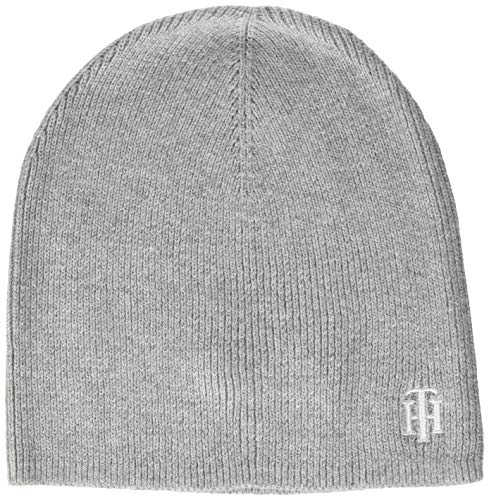 Preisvergleich Produktbild Tommy Hilfiger Damen Th Knit Beanie Hut, Mid Grey Melange, OS