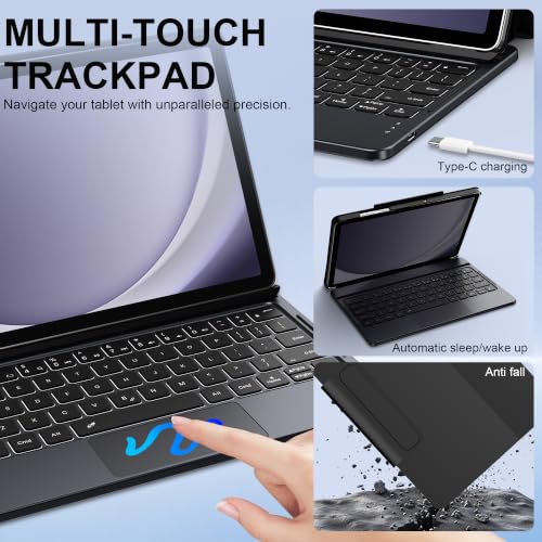 Funda con teclado para Samsung Galaxy Tab A11+ accesorio de protección para tablet A9+ Plus 3