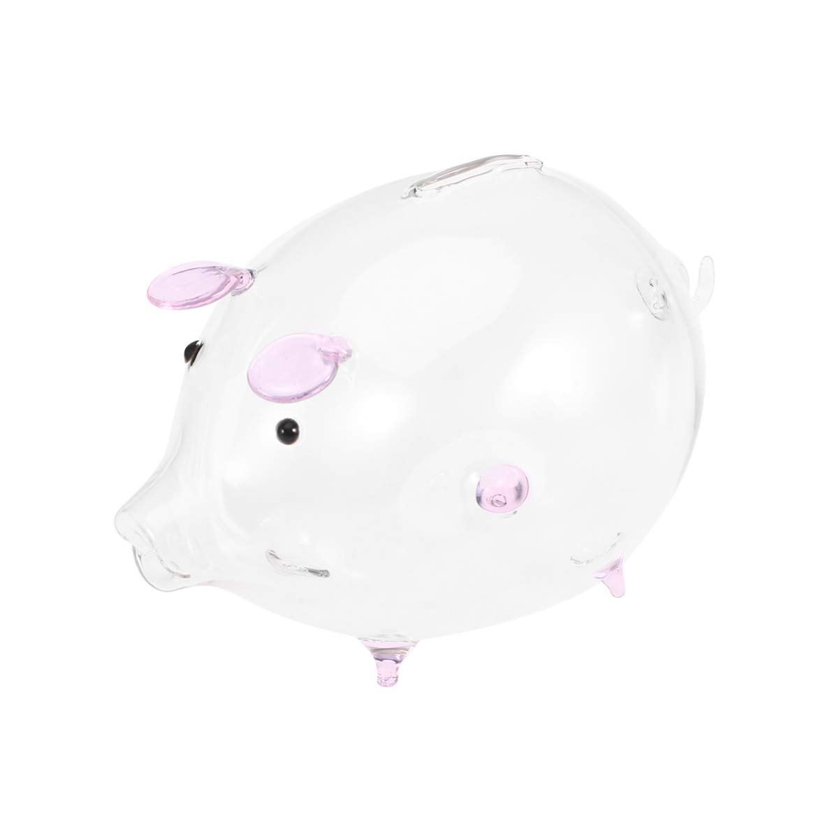 BESPORTBLE Animal Piggy Bank Glass Piggy Bank Clear Glass Coin Bank Pig