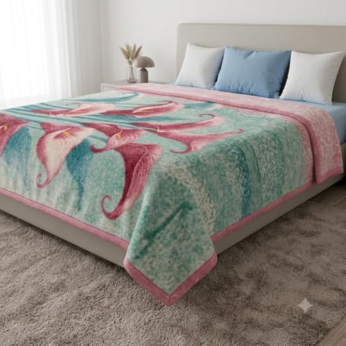 Image of ABRAZO Dreamy Wrap Mink Blanket for Double Bed | 570 GSM 3 Kg Single Ply | Ultra Soft Warm Blanket for Winter & AC Room | Quilt /Comforter /Dohar | 220 x 240 Cm