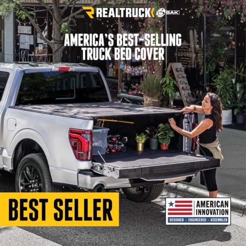 Image of RealTruck BAK BAKFlip MX4 Hard Folding Truck Bed Tonneau Cover | 448342 | Fits 2024-2026 Ford Ranger 5' Bed (60 inch)