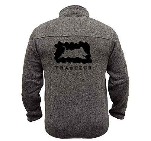 AtooDog Sweat, Pull Camionneur de Chasse, Sanglier Qui Court & Traqueur (L, Kaki,1023)