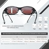 DUCO Męskie i damskie okulary przeciwsłoneczne z polaryzacją unisex okulary ochronne dla osób noszących okulary Fit-over 8953, M-czarny, Revo niebieski, m