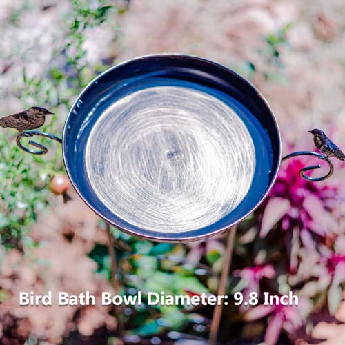 Qipade Bird Bath Outdoor, 2 In 1 Antique Iron Bird Baths With Garden Trellis, 40'' High Decorative Bird Detachable Bird Bath Bowl Potted Stand For Garden Climbing Flower #TOP2